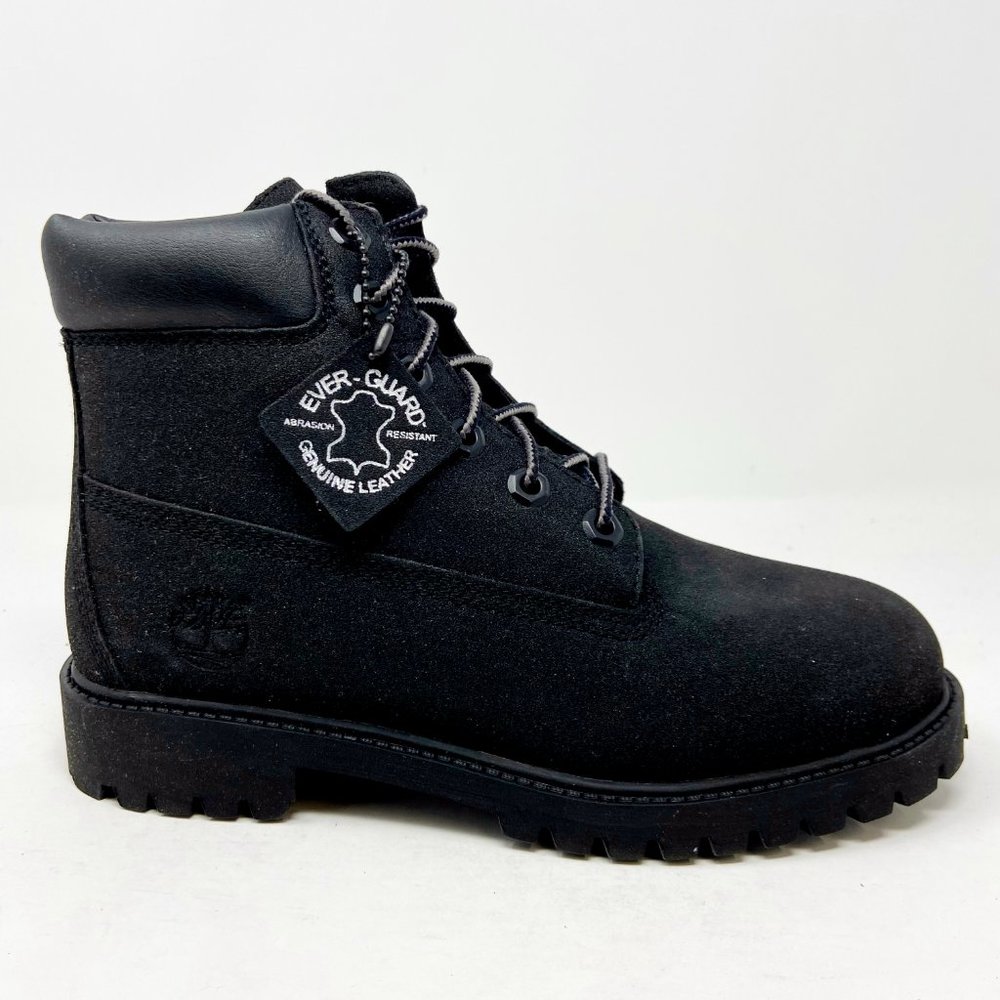Timberland 6 Inch Waterproof Black Abrasion Resistant Black Kids Boots 34975